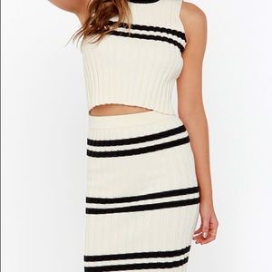LuLu’s Prep School Black and Cream Two-Piece Dress